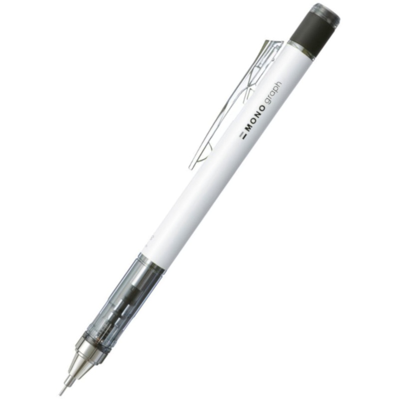 Tombow Mono Graph Shaker Mechanical Pencil - White 0.5mm