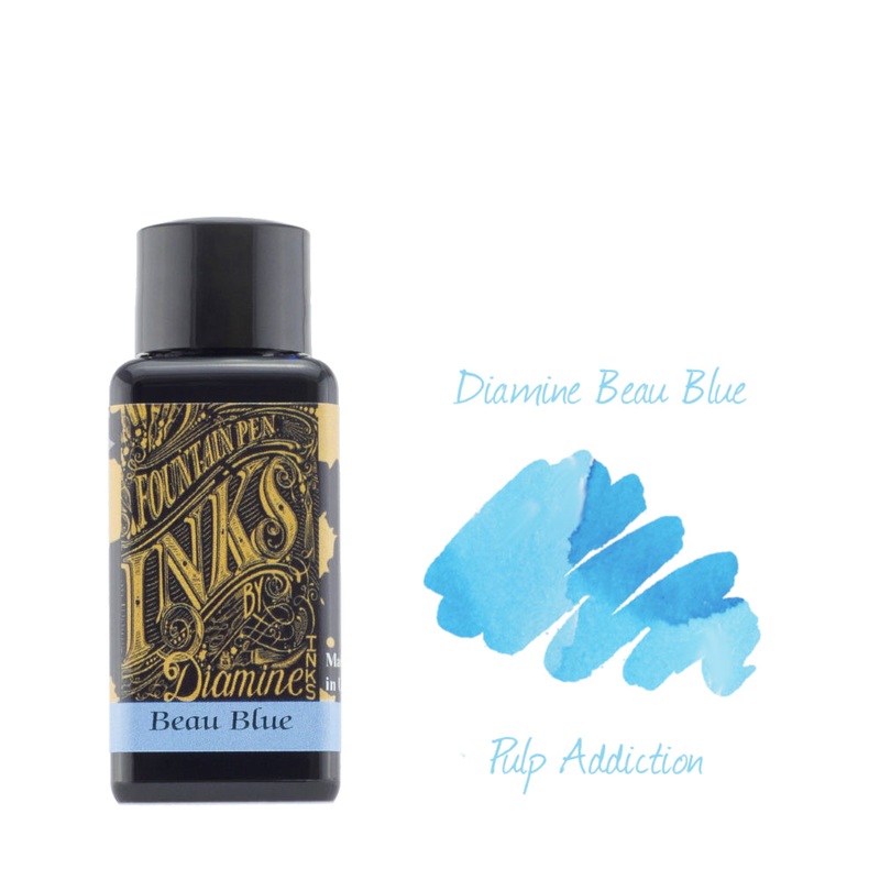 Diamine Fountain Pen Ink - Beau Blue 30ml Bottle