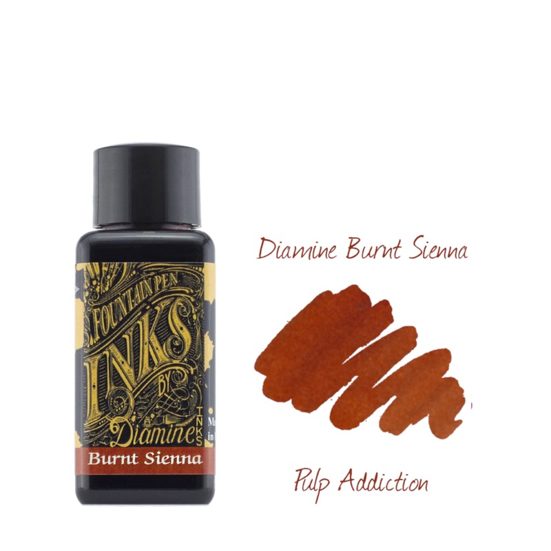 Diamine Fountain Pen Ink - Burnt Sienna 30ml Bottle