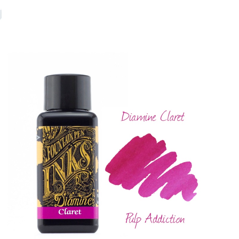 Diamine Fountain Pen Ink - Claret 30ml Bottle