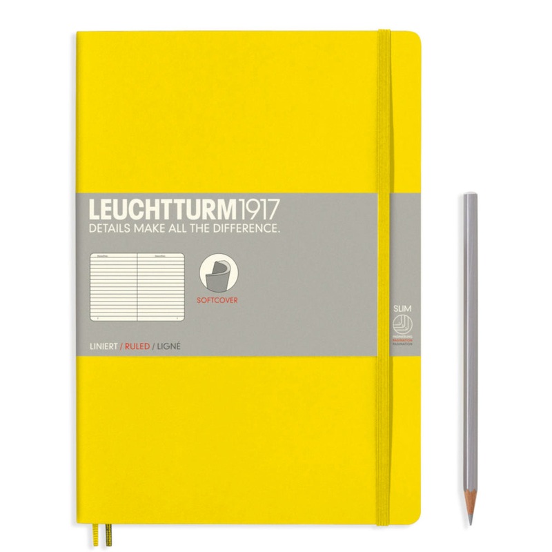 Leuchtturm1917 Softcover Paperback (B5) Notebook - Lemon Ruled