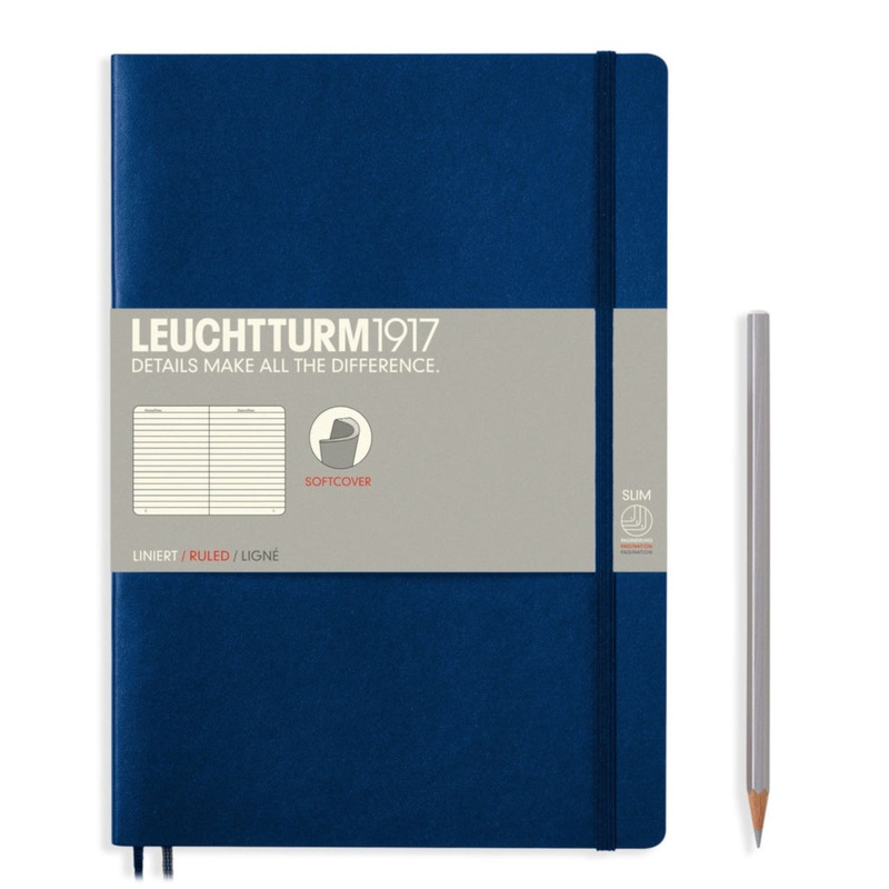 Leuchtturm1917 Softcover Paperback (B5) Notebook - Navy Ruled