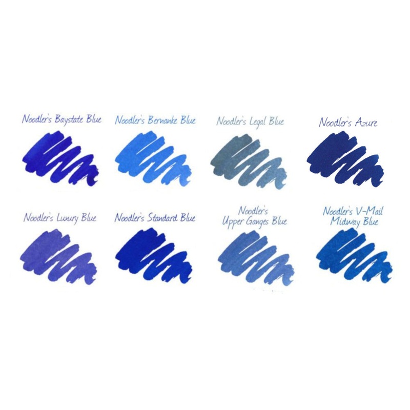 Noodler's Mid Blue Inks Sample Package (8)