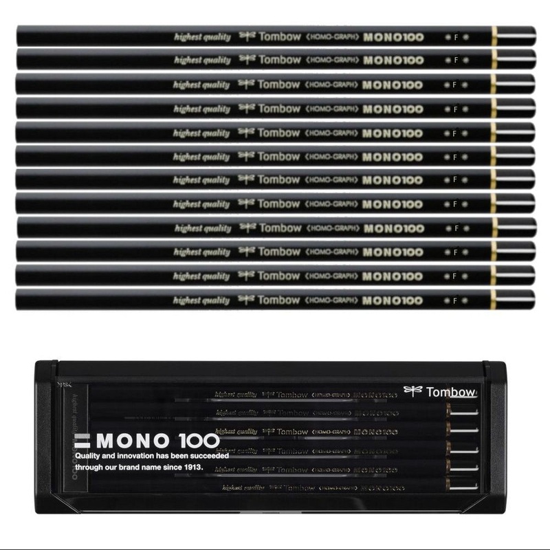 Tombow MONO 100 Pencil - F, 12pc Box Set