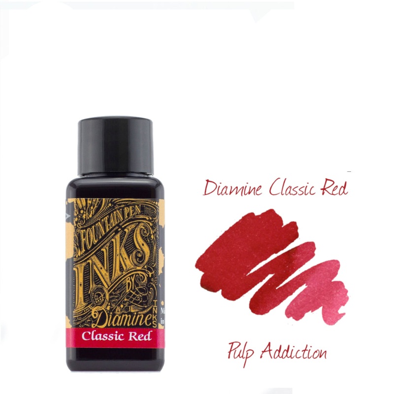 Diamine Fountain Pen Ink - Classic Red 30ml Bottle