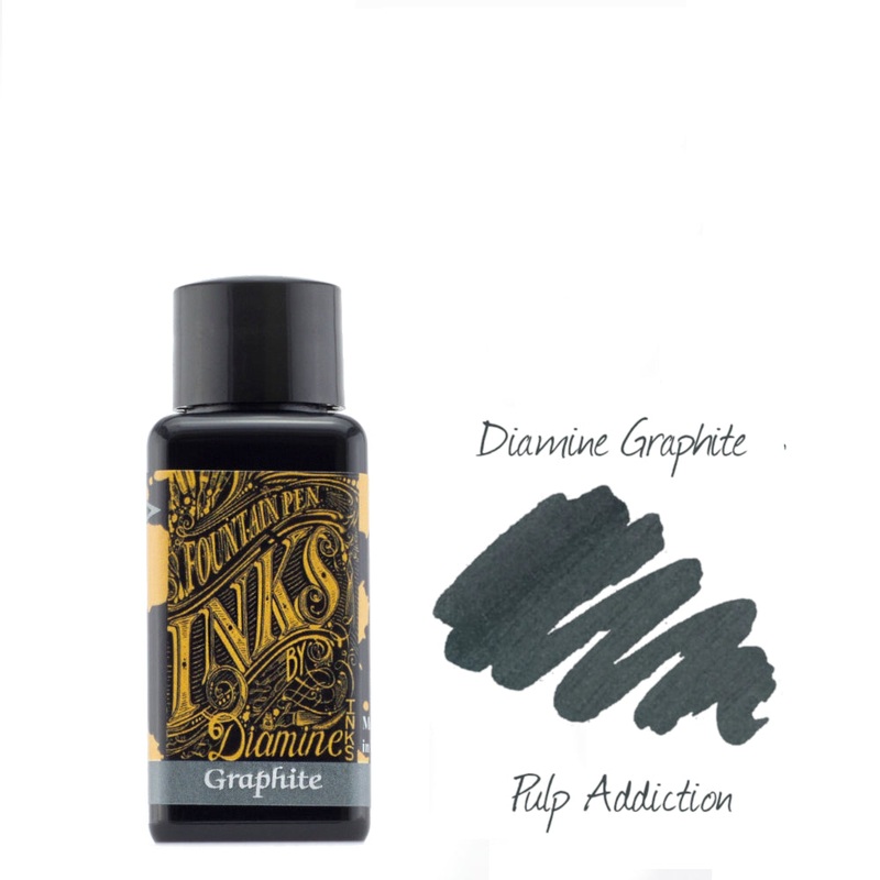Diamine Fountain Pen Ink - Graphite 30ml Bottle