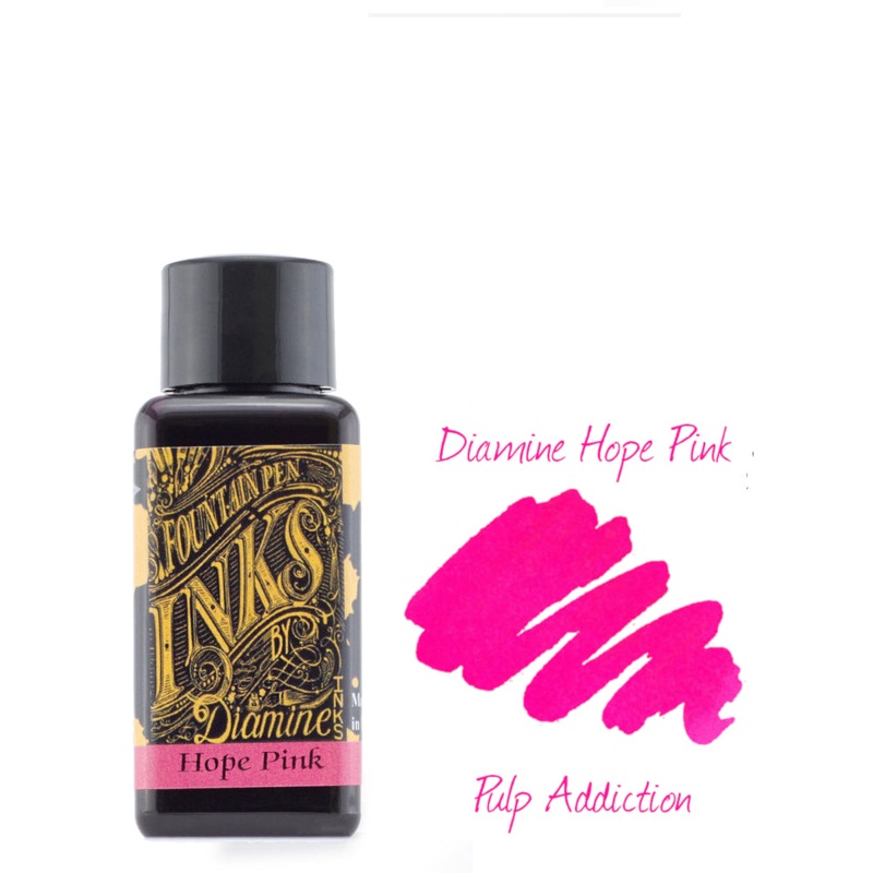 Diamine Fountain Pen Ink - Hope Pink 30ml Bottle