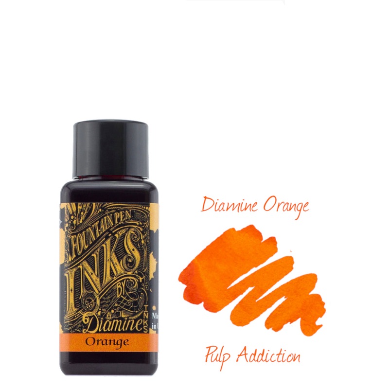 Diamine Fountain Pen Ink - Orange 30ml Bottle
