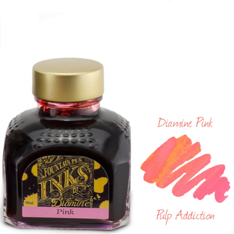 Diamine Fountain Pen Ink - Pink 80ml Bottle