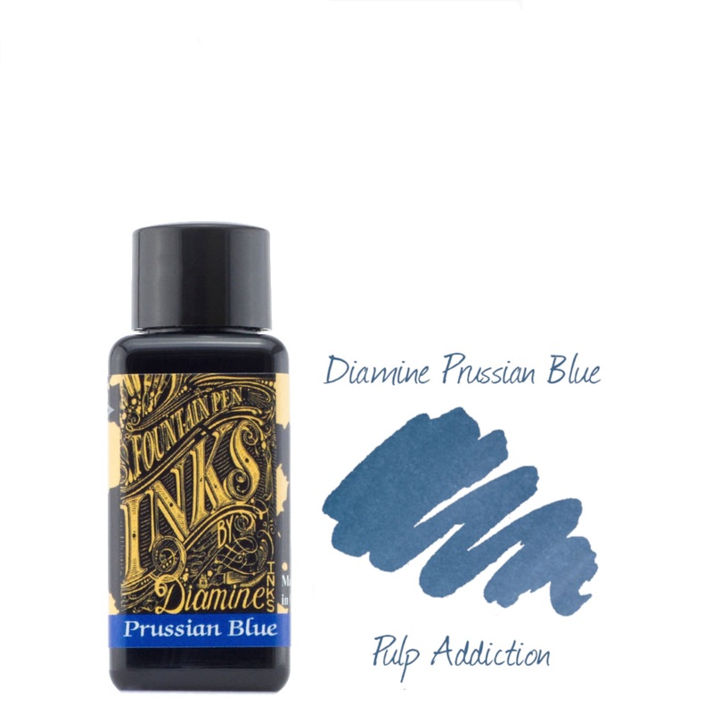 Diamine Fountain Pen Ink - Prussian Blue 30ml Bottle