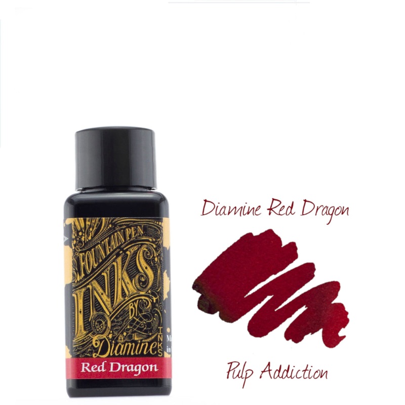 Diamine Fountain Pen Ink - Red Dragon 30ml Bottle