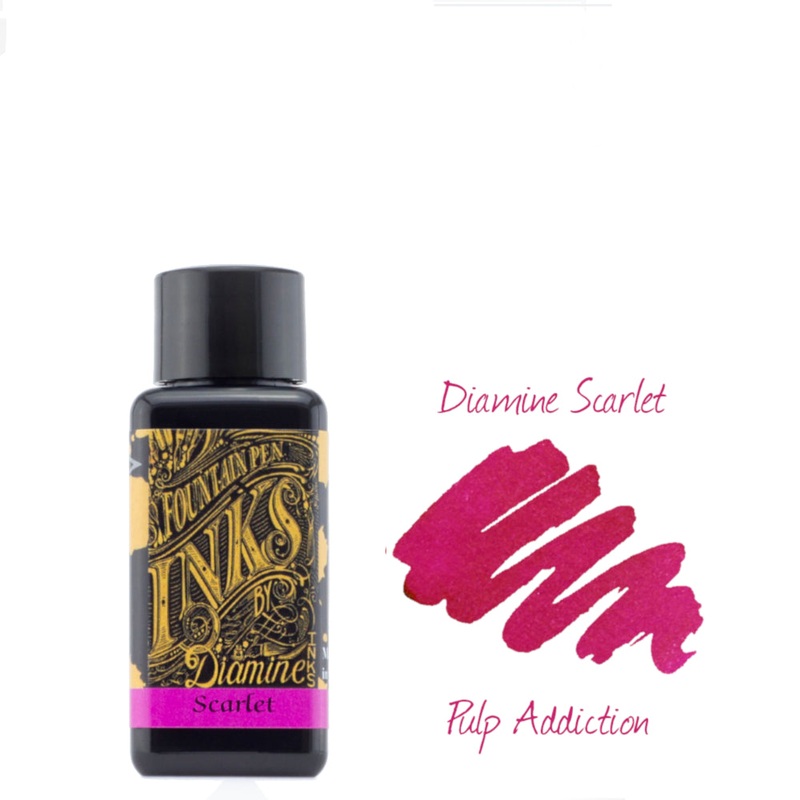 Diamine Fountain Pen Ink - Scarlet 30ml Bottle