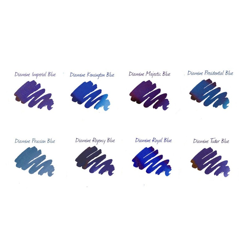 Diamine "The Royals" Blue Ink Sample Package (8)