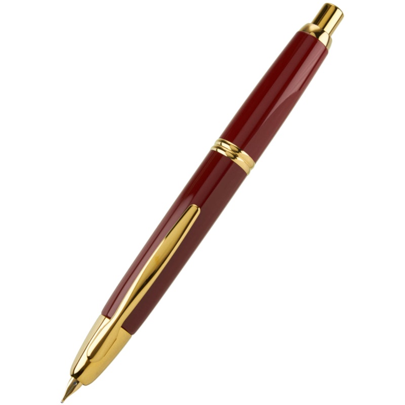 Pilot Capless (Vanishing Point) Gold Red Fountain Pen - Medium