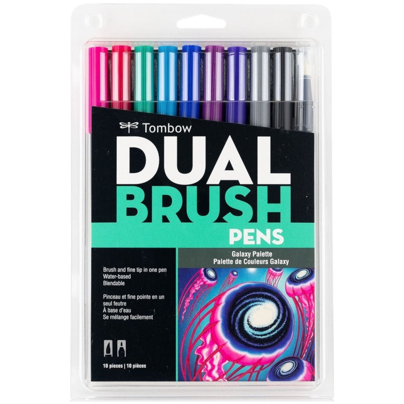 Tombow AB-T10CGA Galaxy 10pc Brush Set