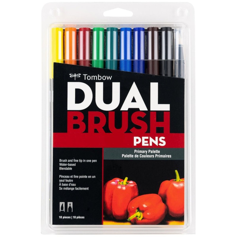 Tombow AB-T10CPR Primary 10pc Brush Set