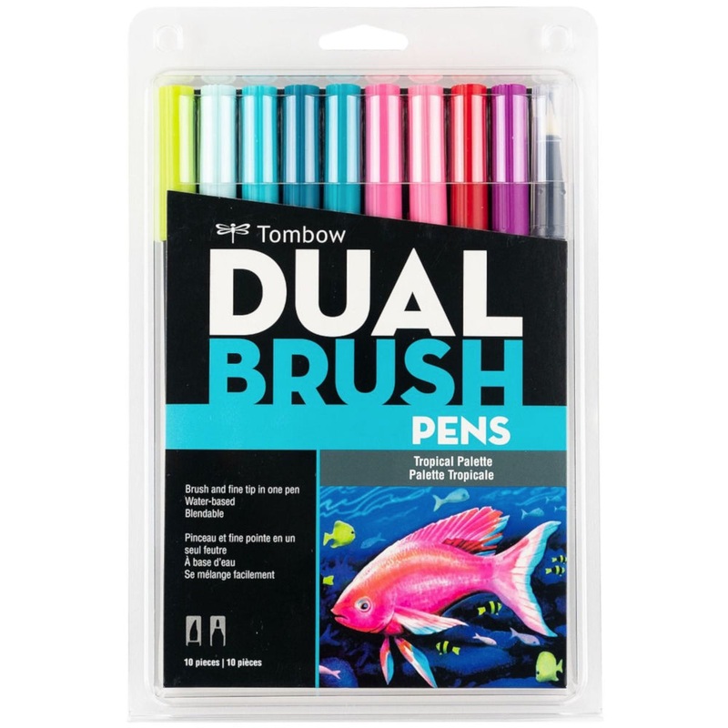 Tombow AB-T10CTR Tropical 10pc Brush Set