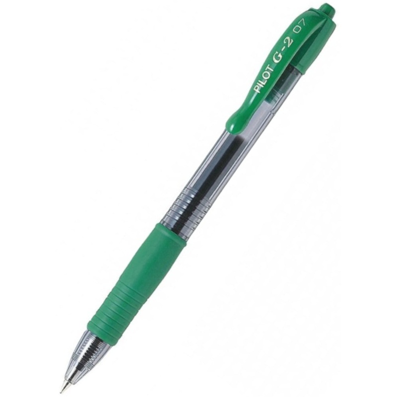 Pilot G-2 Gel Rollerball Pen - Fine 0.7mm Green