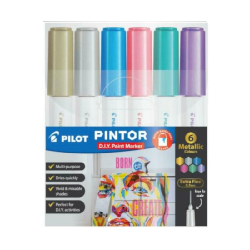 Pilot Pintor Extra Fine Marker - Metallics 6pc Set