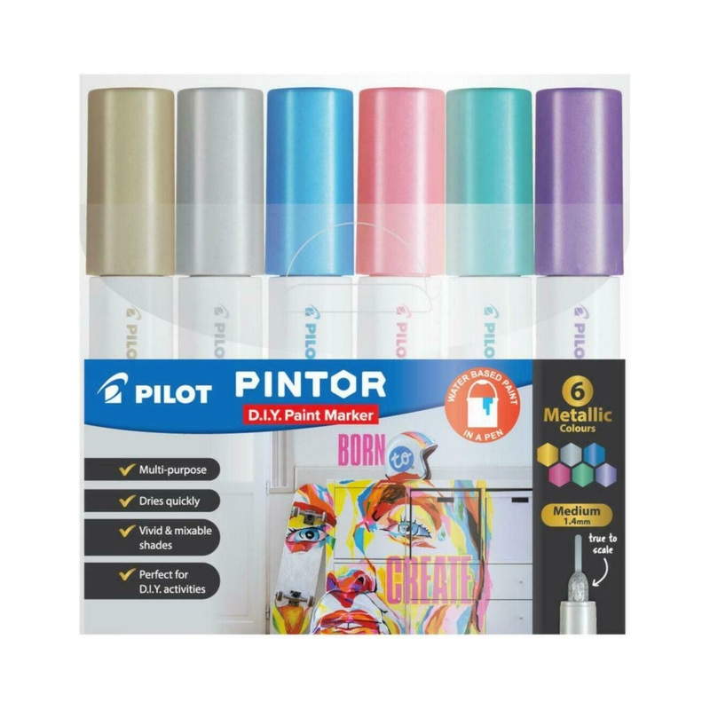 Pilot Pintor Medium Marker - Metallics 6pc Set