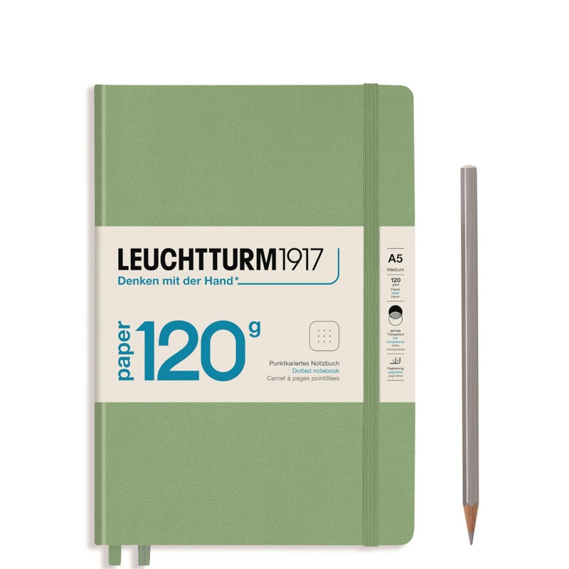 Leuchtturm1917 120gsm Edition Notebook - (A5) Dotted, Sage