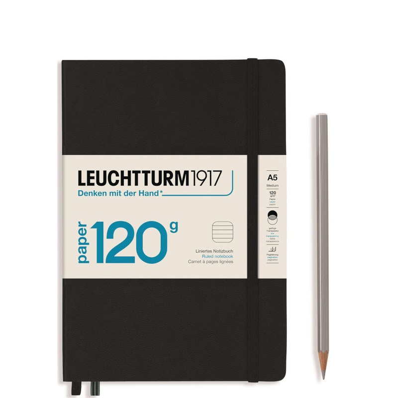 Leuchtturm1917 120gsm Edition Notebook - (A5) Lined, Black