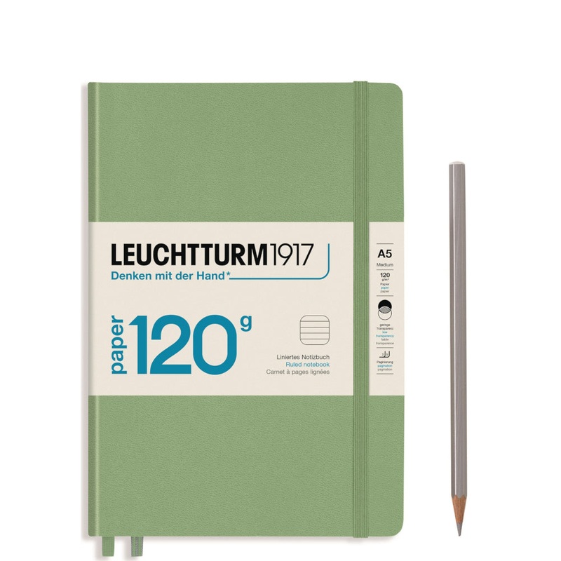 Leuchtturm1917 120gsm Edition Notebook - (A5) Lined, Sage