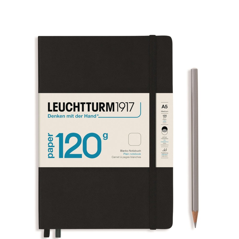 Leuchtturm1917 120gsm Edition Notebook - (A5) Plain, Black