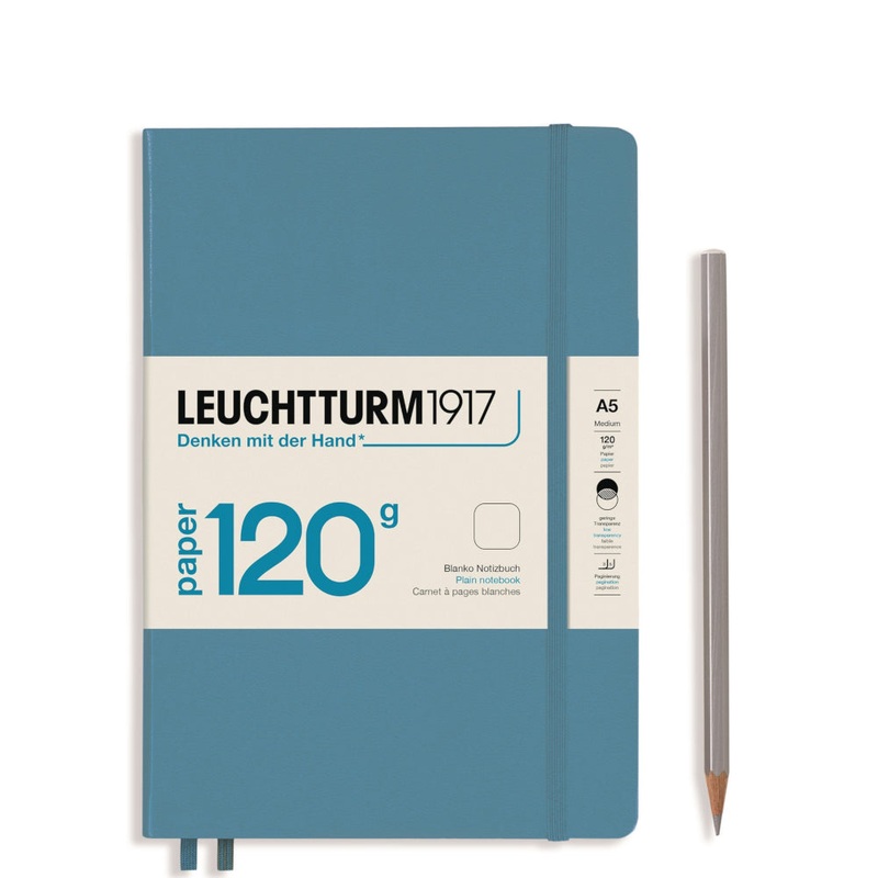 Leuchtturm1917 120gsm Edition Notebook - (A5) Plain, Nordic Blue