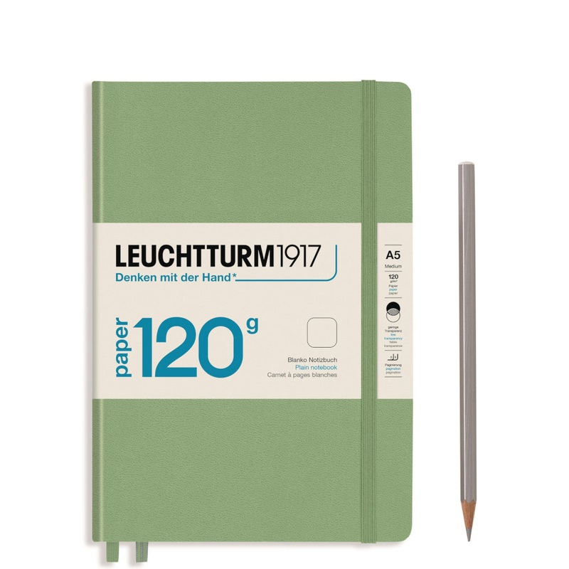 Leuchtturm1917 120gsm Edition Notebook - (A5) Plain, Sage