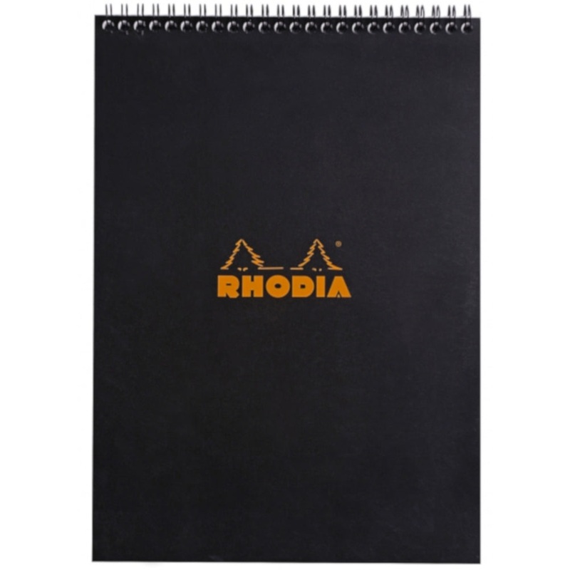 Rhodia No. 18 Notepad - Wirebound, Black, Lined