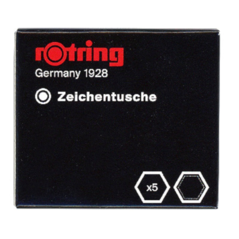 Rotring Isograph Ink Cartridges, Black (5)