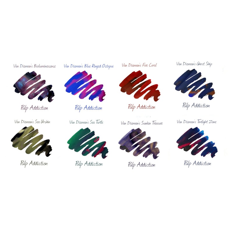 Van Dieman's Underwater Favourites Ink Sample Package (8)