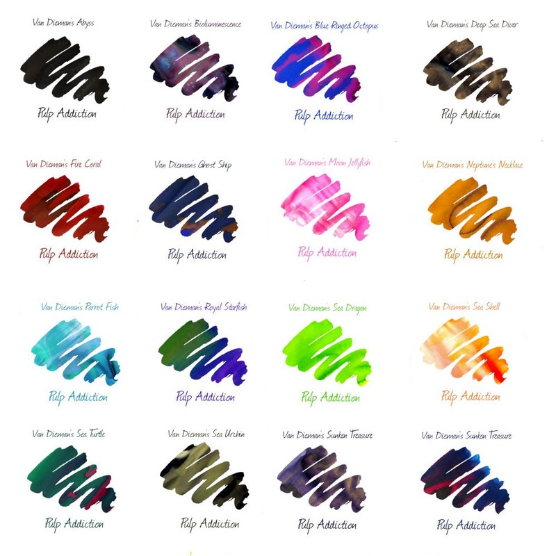 Van Dieman's Underwater Ink Sample Package (16)