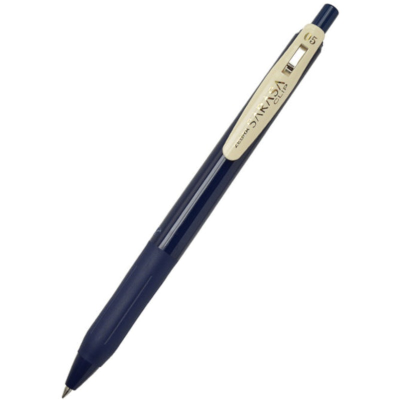 Zebra Sarasa Clip Gel Vintage Rollerball Pen - Dark Blue