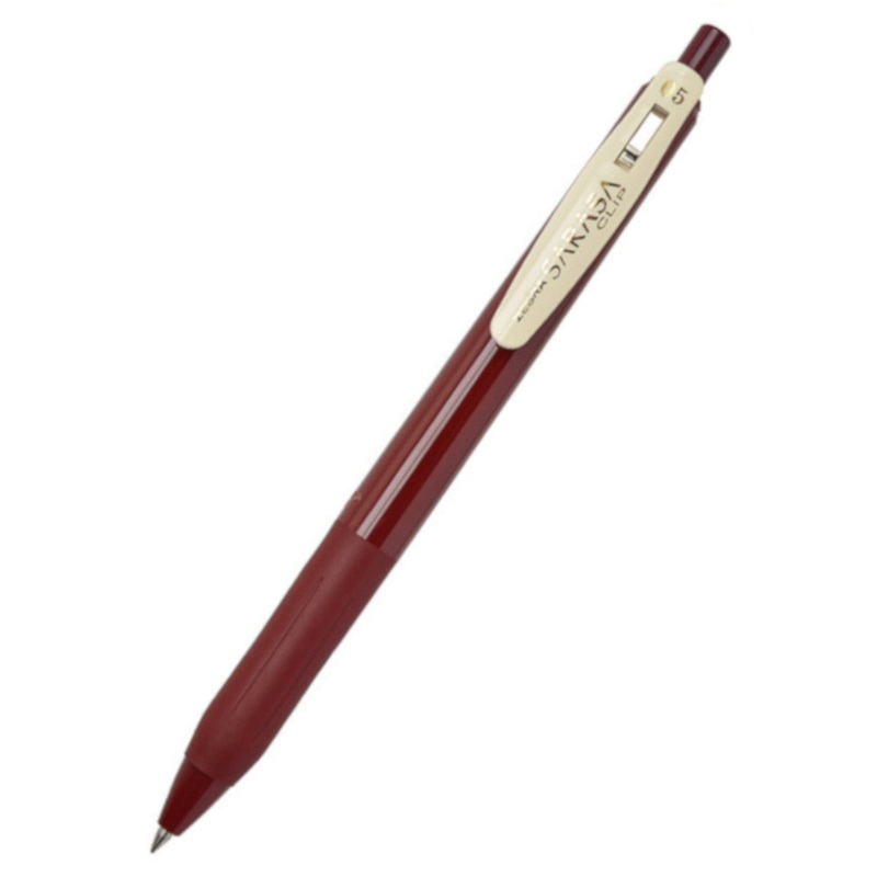 Zebra Sarasa Clip Gel Vintage Rollerball Pen - Red Black