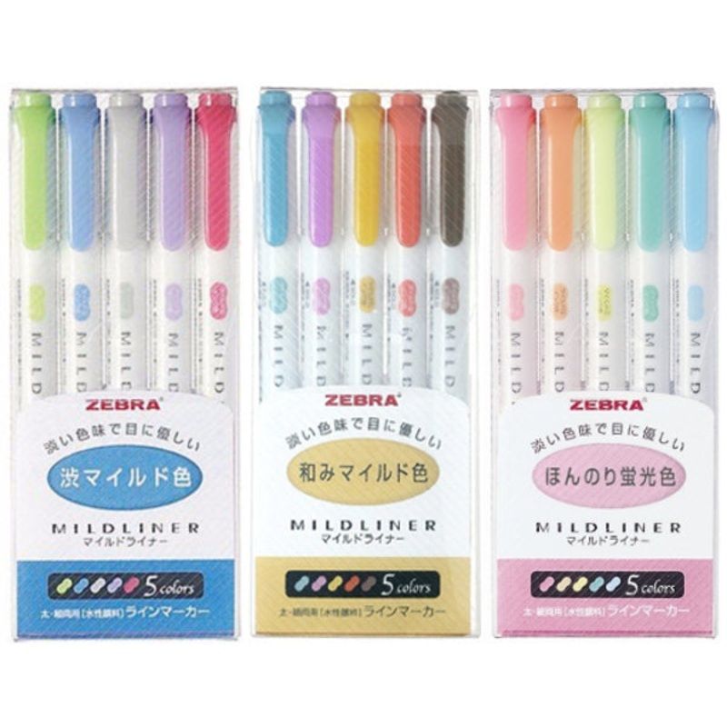 Zebra Mildliner Highlighter Original Set - 15pc