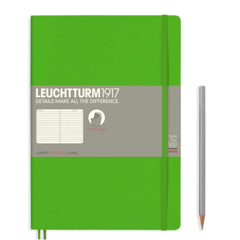 Leuchtturm1917 Softcover Paperback (B5) Notebook - Fresh Green Ruled