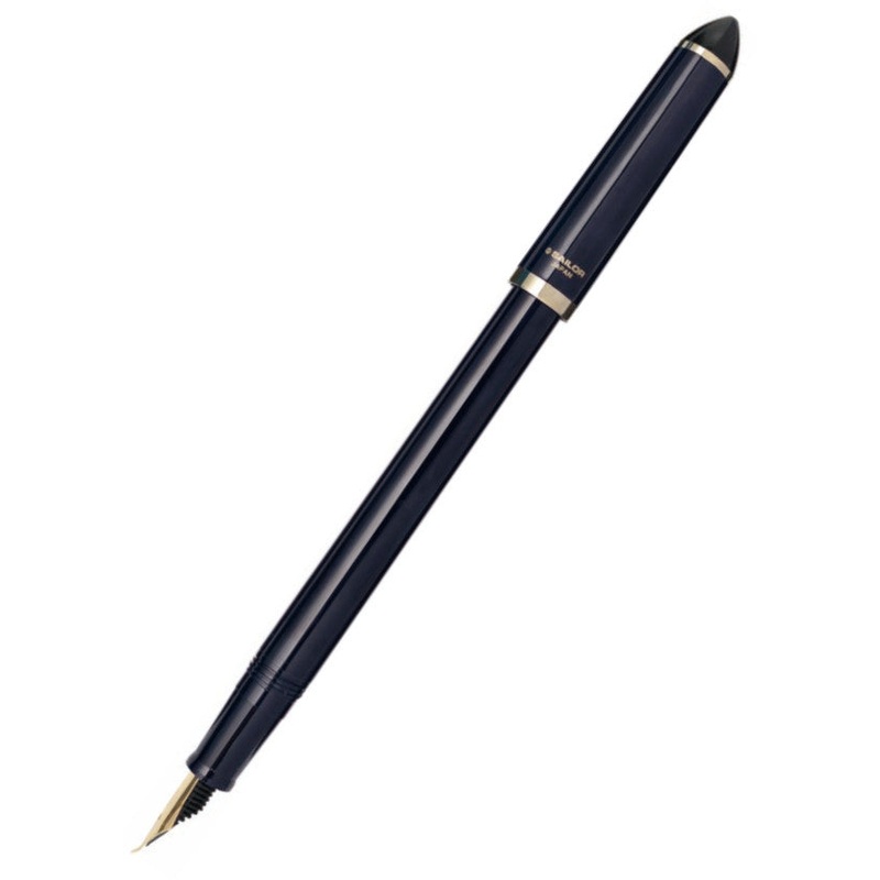 Sailor Fude De Mannen Calligraphy Fountain Pen - Dark Blue