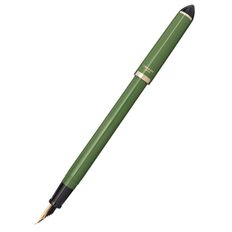 Sailor Fude De Mannen Calligraphy Fountain Pen - Green