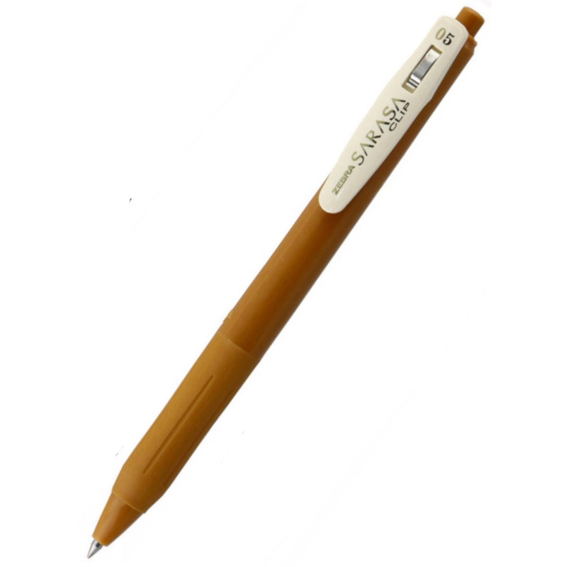 Zebra Sarasa Clip Gel Vintage Rollerball Pen - Caramel Yellow