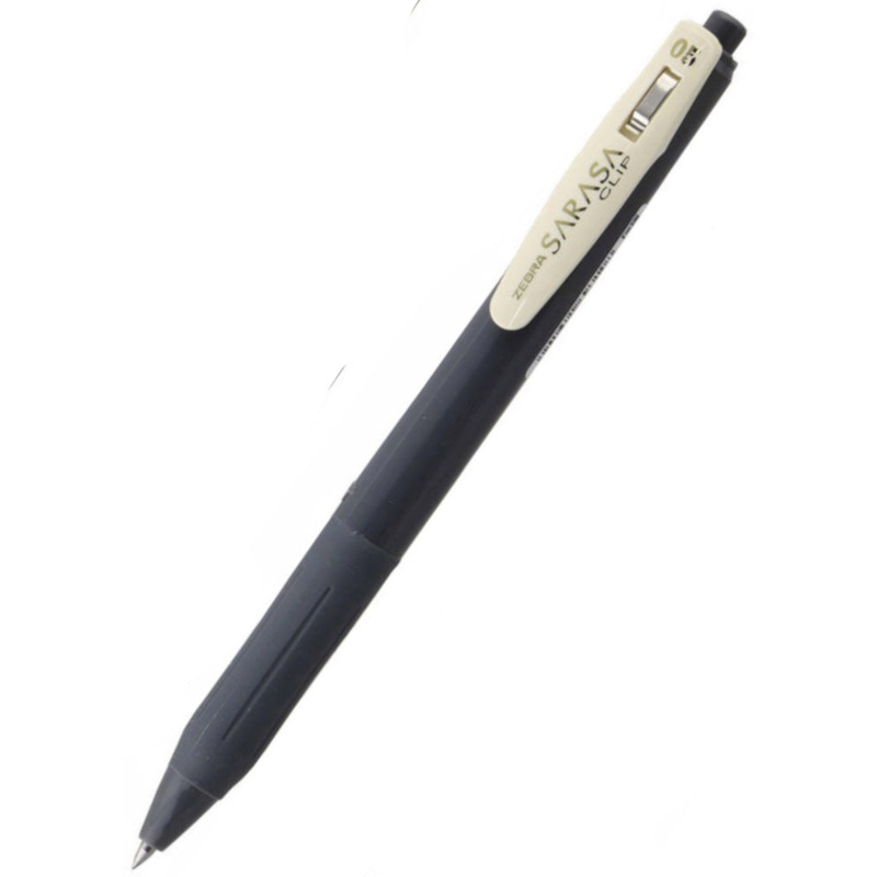 Zebra Sarasa Clip Gel Vintage Rollerball Pen - Dark Grey