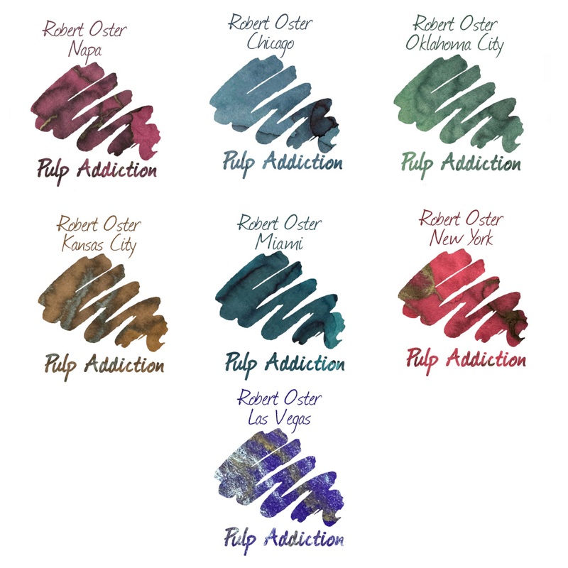 Robert Oster Cities of America #1 Ink Sample Package (7)