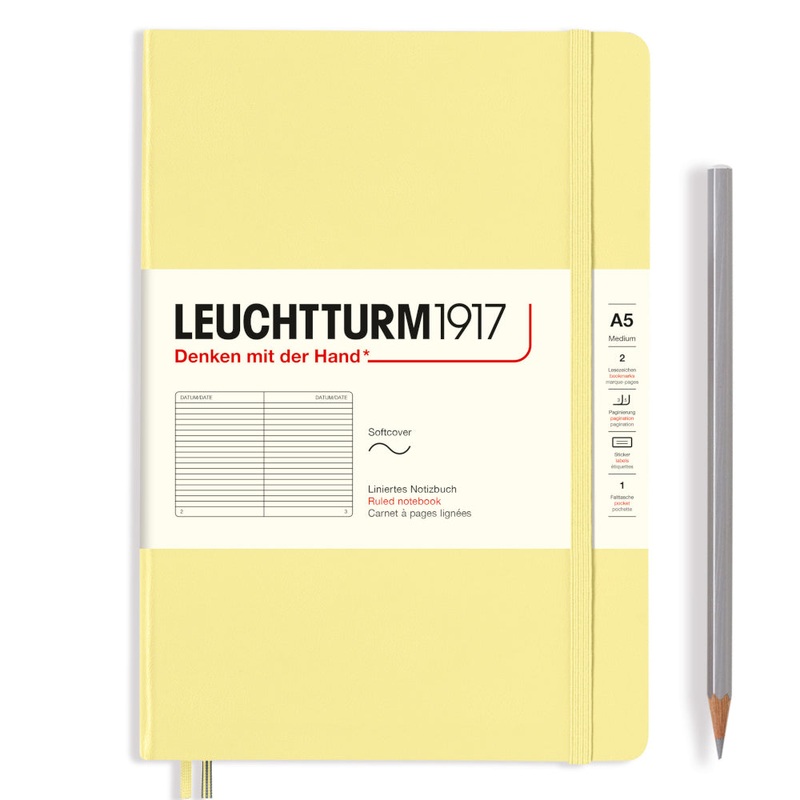 Leuchtturm1917 Softcover (A5) Notebook - Vanilla Lined