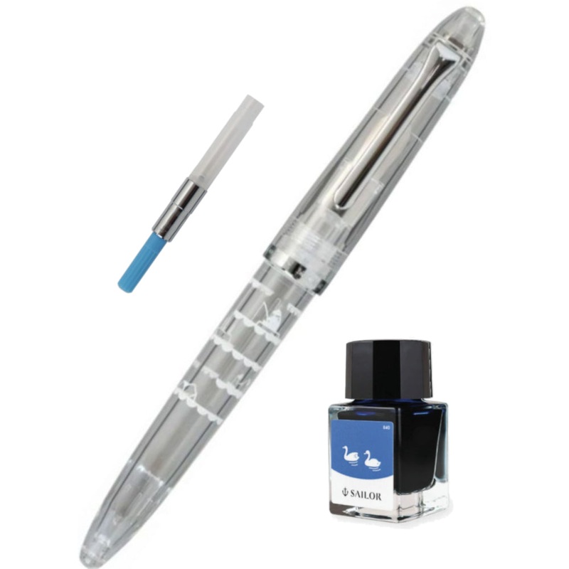 Sailor Minamo Fountain Pen Set - Swan (M)