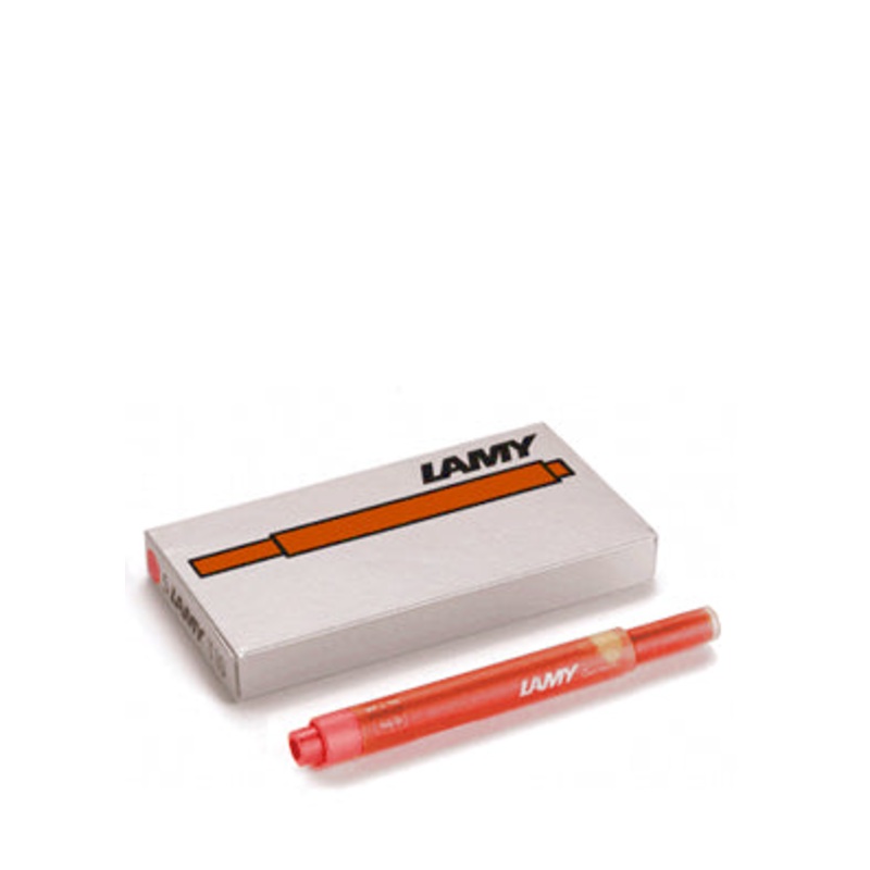 Lamy Cartridges, Pack of 5, Red T10
