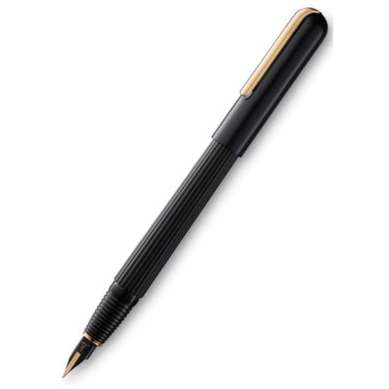Lamy Imporium Black Gold Trim Fountain Pen, Extra Fine