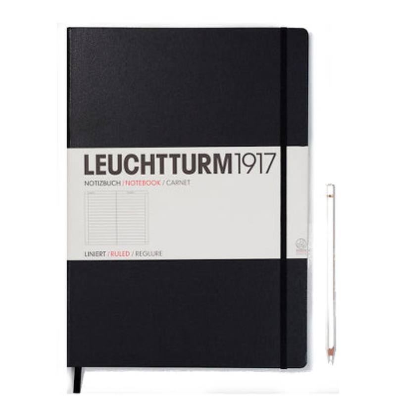 Leuchtturm1917 Master (A4+) Notebook - Black Ruled