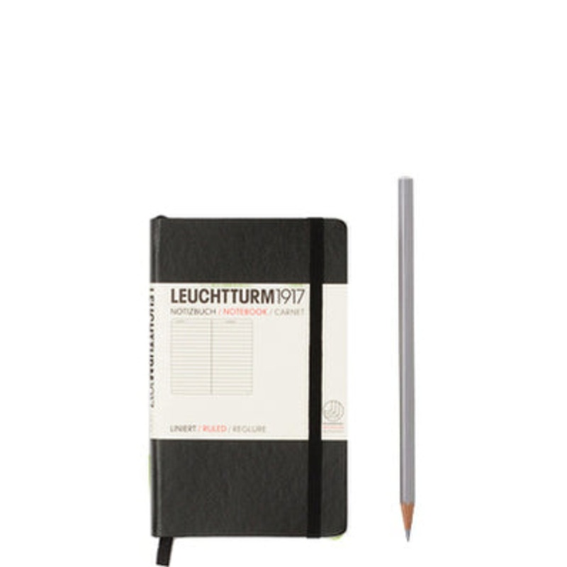 Leuchtturm1917 Pocket (A6) Notebook - Black Ruled