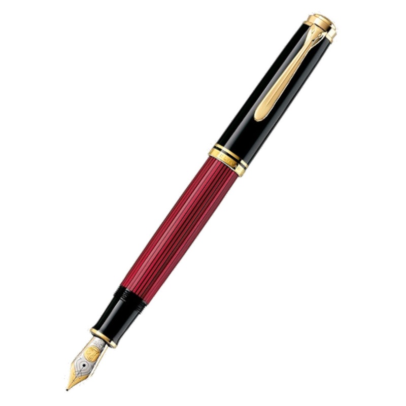 Pelikan M800 Fountain Pen - Souveran Black Red